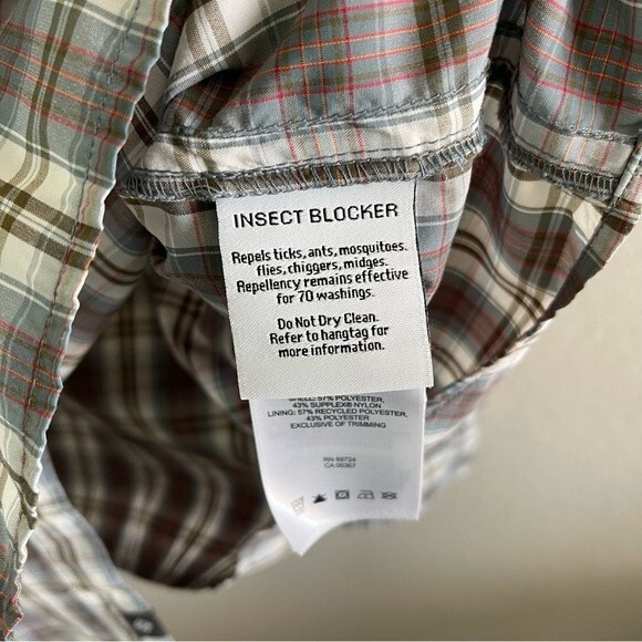 Columbia Insect Blocker Long Sleeve Button Down Plaid Mens Shirt XL - Picture 8 of 13